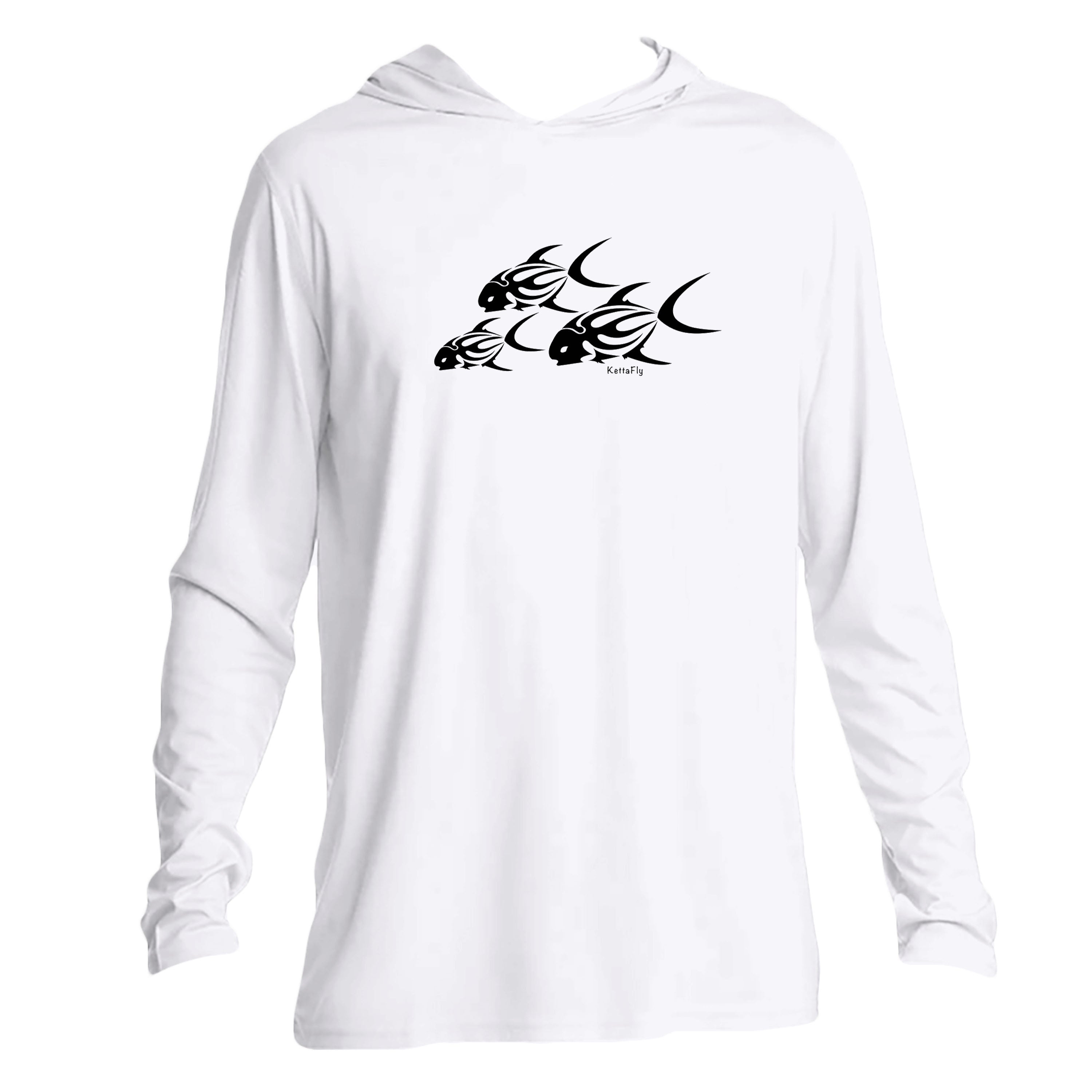 3 Permit Design (front) UPF50+ Hooded long sleeve Sun Shirt