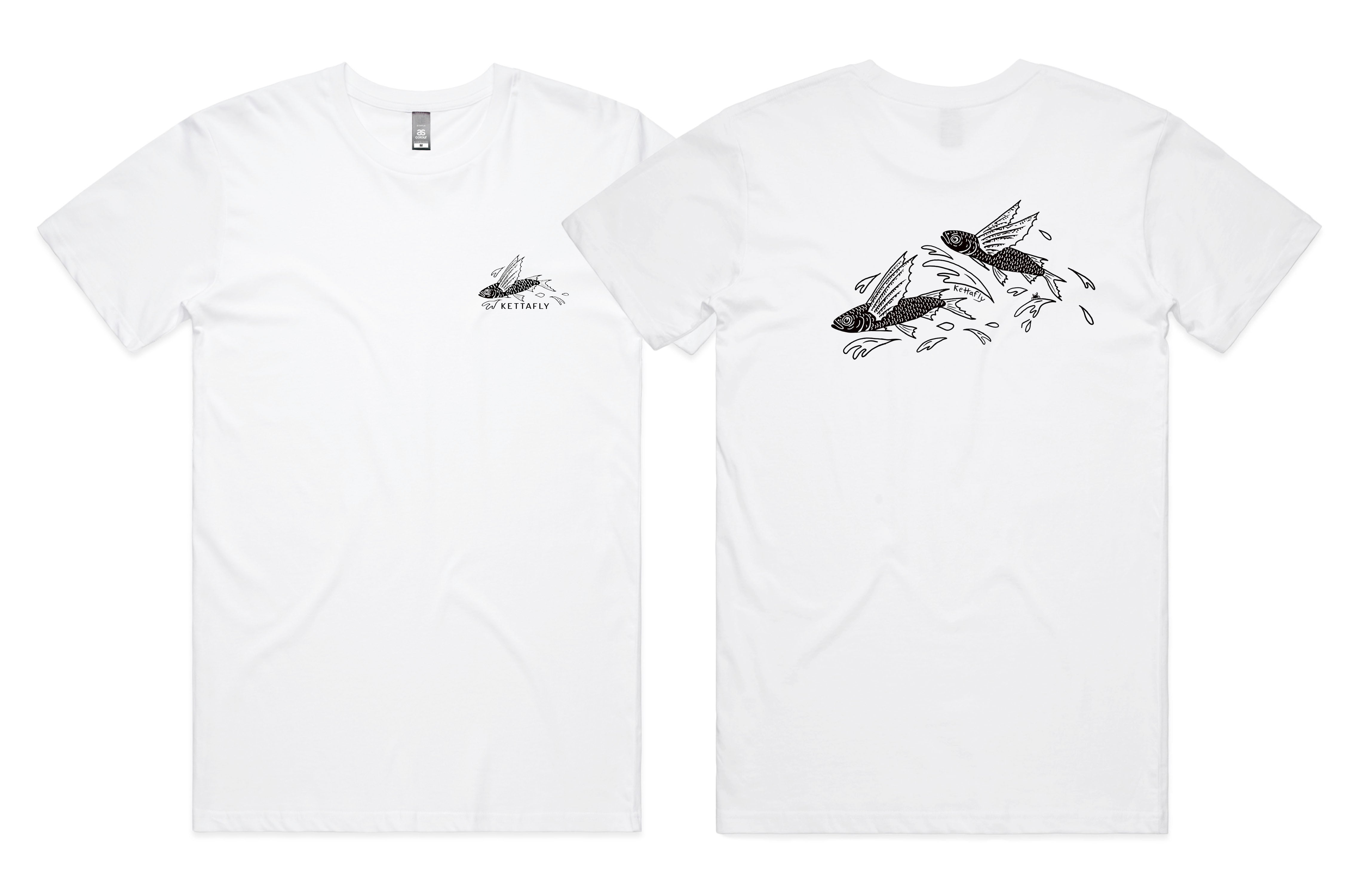 Flying Fish Design (pocket & back) T-Shirt Short Sleeve