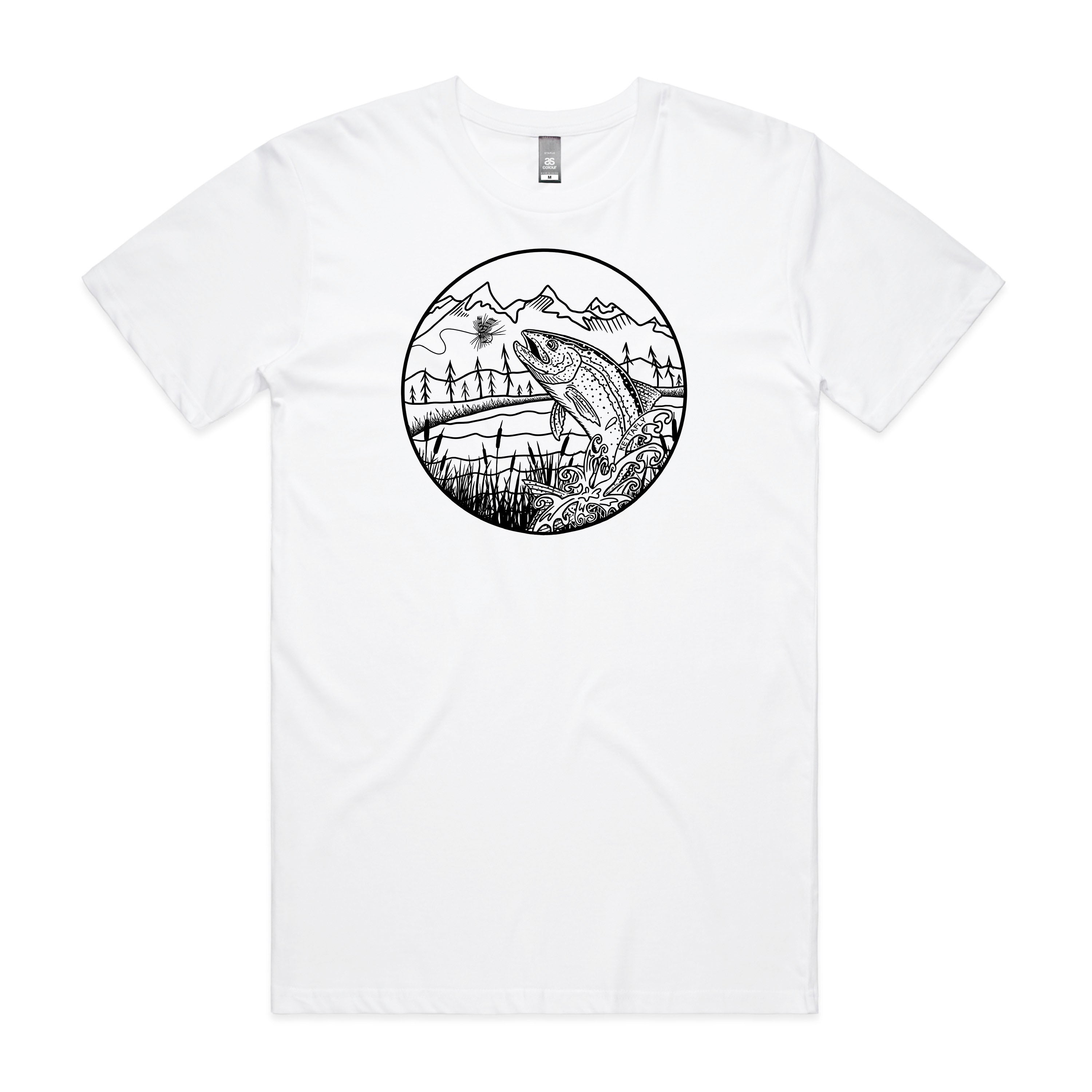 Jumping Rainbow Design (front) T-Shirt Short Sleeve