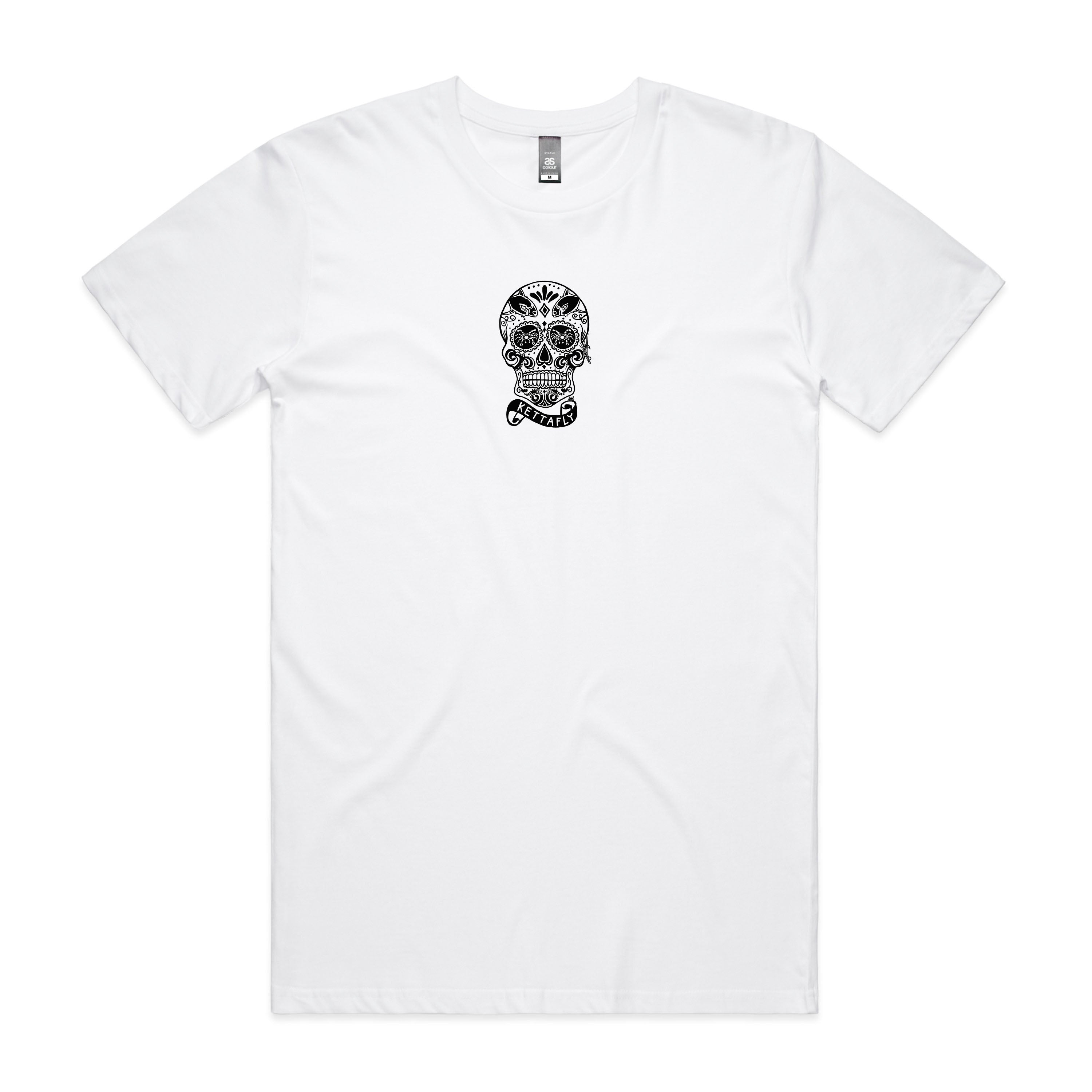 Sugar Skull Design (front) T-Shirt Short Sleeve